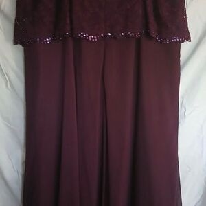 18W Karen Miller evening dress in sparkling purple w/removable jacket